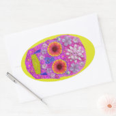 BLUME 2 OVALER AUFKLEBER (Umschlag)