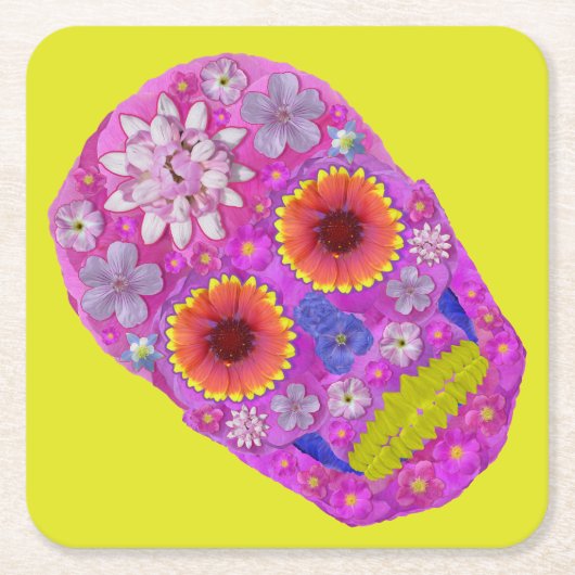 BLUME 2 RECHTECKIGER PAPPUNTERSETZER (Vorderseite)