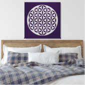 Blume 2 - silber gestanzt leinwanddruck (Insitu (Schlafzimmer))