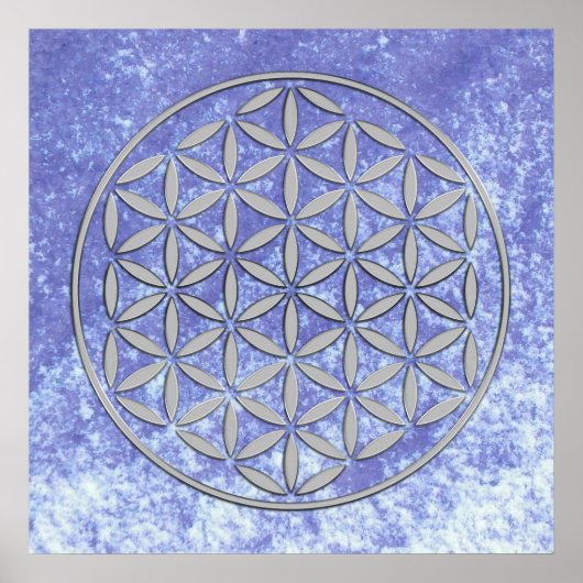 Blume 2 - Silberne Briefmarke Poster (Vorne)