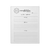 Blume 369 Manifestationsmethode, Anziehungsgesetz Notizblock (Rotiert)