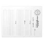 Blume 369 Manifestationsmethode, Anziehungsgesetz Notizblock (Vorderseite)