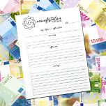 Blume 369 Manifestationsmethode, Anziehungsgesetz Notizblock<br><div class="desc">Dieses minimalistische "Gesetz der Attraktion" Notizblock verfügt über eine Blume mit der 369-Methode.</div>