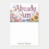 *~* Blume 3 BEREITS AM AP85 Manifesting Post-it Klebezettel (Vorderseite)