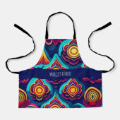 Blume 3D und Hills Regenbogenmuster Schürze (Vorderseite)