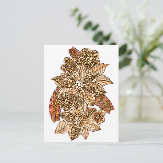 BLUME 4 POSTKARTE (Stehend Vorderseite)