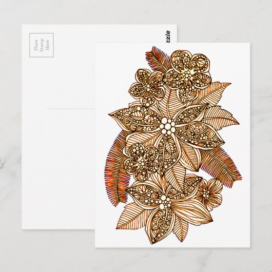 BLUME 4 POSTKARTE (Vorne/Hinten)