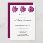 Blume 50 Jahre Hochzeitstag Einladung (Vorne/Hinten)