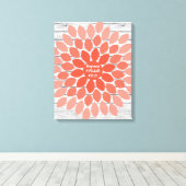 Blume - 50 Signature Leinwand Gästebuch (Insitu (Holzboden))