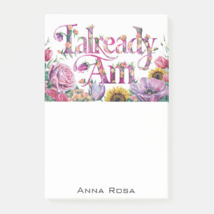 *~* Blume 5 BEREITS AM AP85 Manifesting Post-it Klebezettel