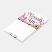 *~* Blume 6 BEREITS AM AP85 Manifesting Post-it Klebezettel (angewinkelt)