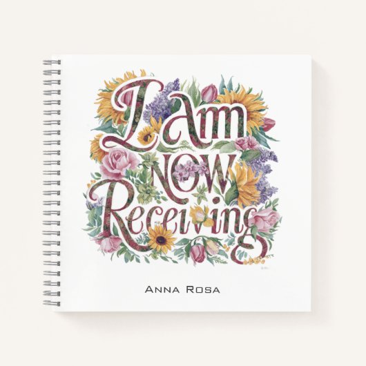 *~* Blume 6 JETZT ERHALTE ICH AP85 Manifesting Notizblock (Vorderseite)