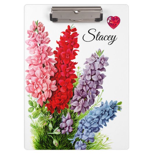 Blume 6 Personalisierte Zwischenablage Klemmbrett (Vorderseite)