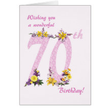 Blume 70. Geburtstag