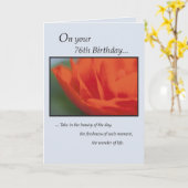 Blume 76. Geburtstag Karte (Gelbe Blume)