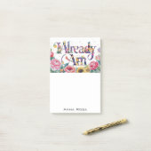 *~* Blume 7 BEREITS AM AP85 Manifesting Post-it Klebezettel (Auf Schreibtisch)