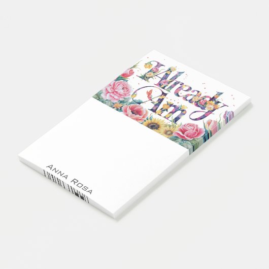 *~* Blume 7 BEREITS AM AP85 Manifesting Post-it Klebezettel (angewinkelt)