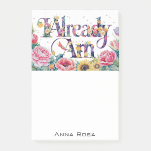 *~* Blume 7 BEREITS AM AP85 Manifesting Post-it Klebezettel