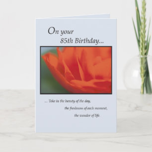 Blume 85. Geburtstag Karte