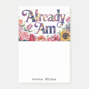 *~* Blume 8 BEREITS AM AP85 Manifesting Post-it Klebezettel