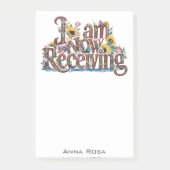 *~* Blume 8 JETZT ERHALTE ICH AP85 Manifesting Post-it Klebezettel (Vorderseite)