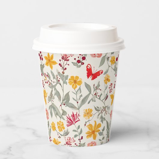 Blume 8oz Paper Cup Pappbecher (Vorderseite)