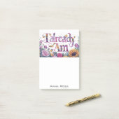 *~* Blume 9 BEREITS AM AP85 Manifesting Post-it Klebezettel (Auf Schreibtisch)