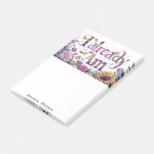 *~* Blume 9 BEREITS AM AP85 Manifesting Post-it Klebezettel (angewinkelt)