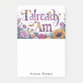 *~* Blume 9 BEREITS AM AP85 Manifesting Post-it Klebezettel (Vorderseite)