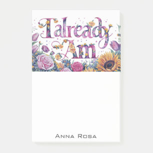 *~* Blume 9 BEREITS AM AP85 Manifesting Post-it Klebezettel