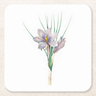 Blume: A007 Herbstkreuz - Rechteckiger Pappuntersetzer