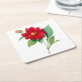 Blume: A010 Dhalia Doble - Rechteckiger Pappuntersetzer (angewinkelt)