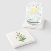 Blume: A011 Gelbe Dame Slipper - Steinuntersetzer (Seitenansicht)