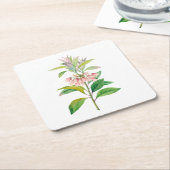 Blume: A013 Redvein Enkianthus - Rechteckiger Pappuntersetzer (angewinkelt)