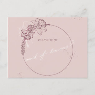 Blume-Abbildung meine Trauzeugin Postkarte