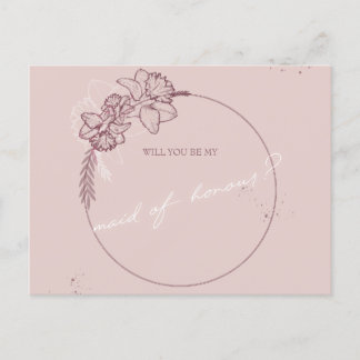 Blume-Abbildung meine Trauzeugin Postkarte