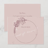 Blume-Abbildung meine Trauzeugin Postkarte (Vorne/Hinten)