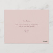 Blume-Abbildung meine Trauzeugin Postkarte (Rückseite)