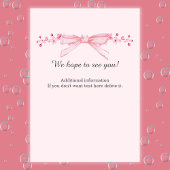 Blume - Abschiedsrosa  - Party Einladung