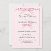 Blume - Abschiedsrosa  - Party Einladung (Vorderseite)