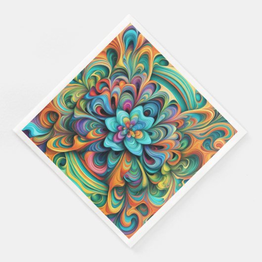 Blume Abstrakt Art Serviette (Ecke)