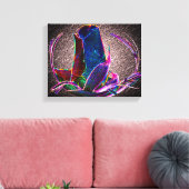 Blume abstrakt Blue Rose Leinwanddruck (Insitu (Wohnzimmer))