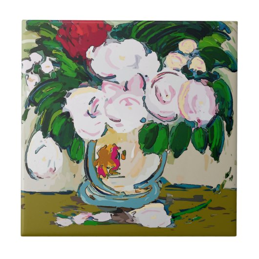 Blume Abstrakt Fliese (Vorderseite)