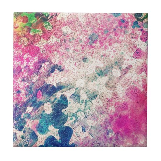 Blume Abstrakt Fliese (Vorderseite)