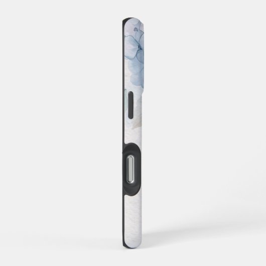 Blume abstrakt Floral Blue Hydrangea iPhone Hülle (Rechte Seite)