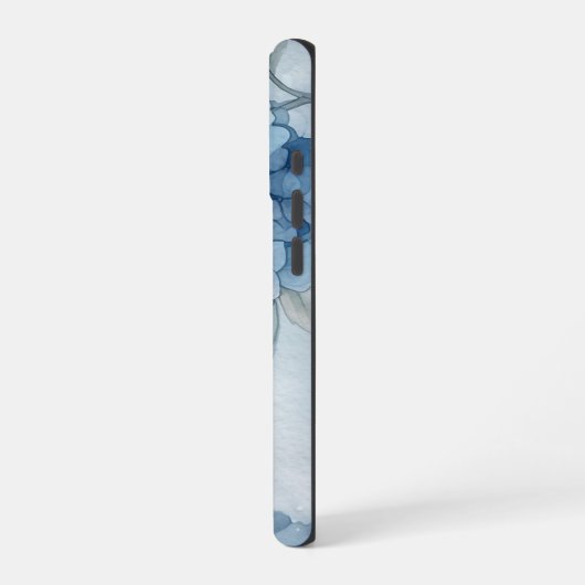 Blume abstrakt Floral Blue Hydrangea iPhone Hülle (Linke Seite)