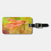 Blume Abstrakt Personalisiert Gepäckanhänger (Vorderseite horizontal)