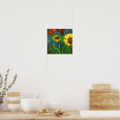 Blume abstrakt poster (Küche)