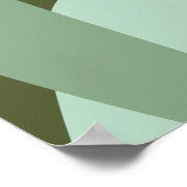 Blume Abstrakt Retro grün Poster (Ecke)