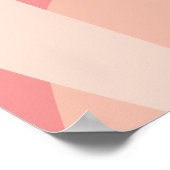 Blume Abstrakt Retro Rosa Poster (Ecke)